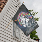 Punk Unicorn Print House Flag