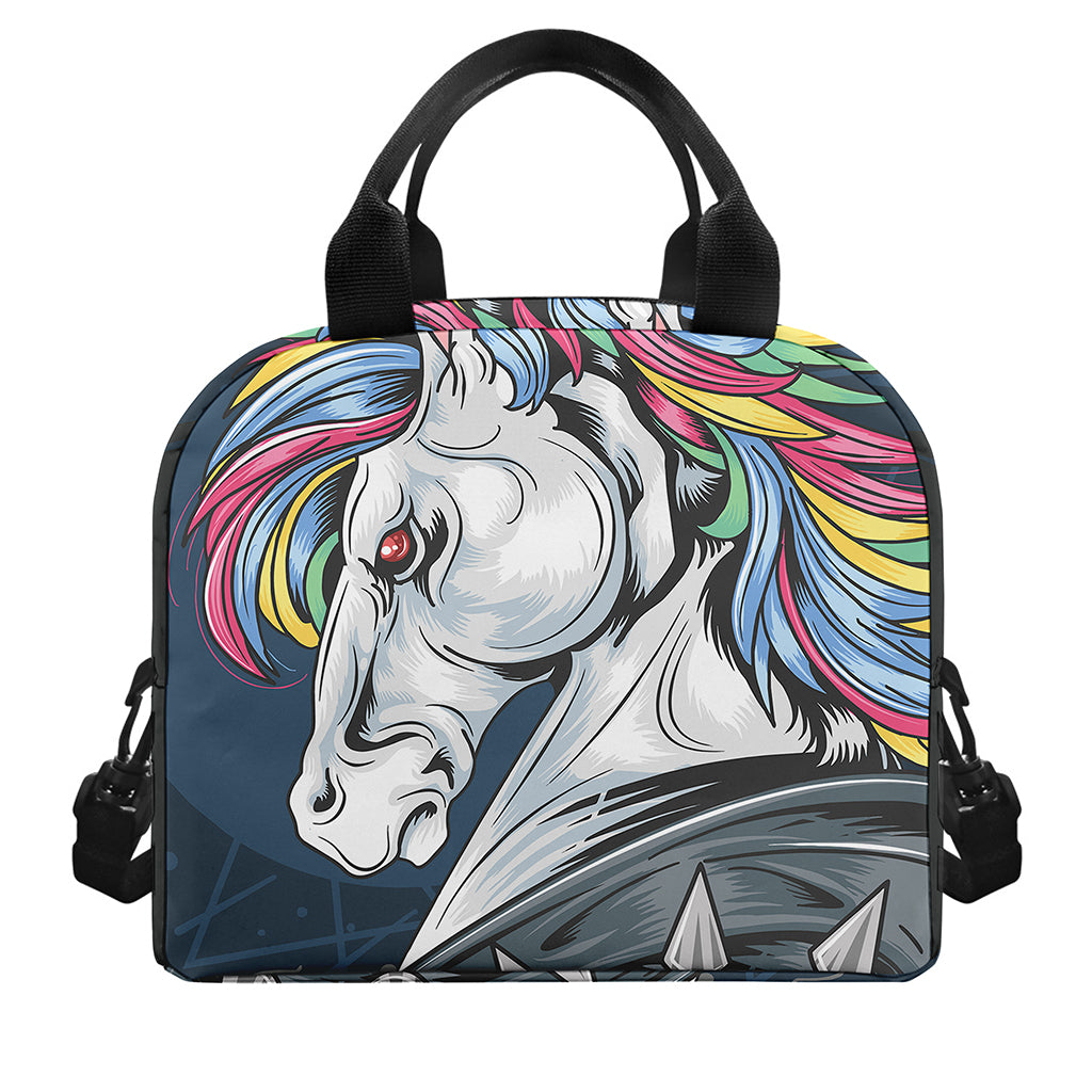 Punk Unicorn Print Insulated Lunch Bag