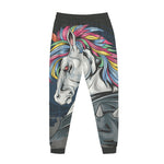 Punk Unicorn Print Jogger Pants