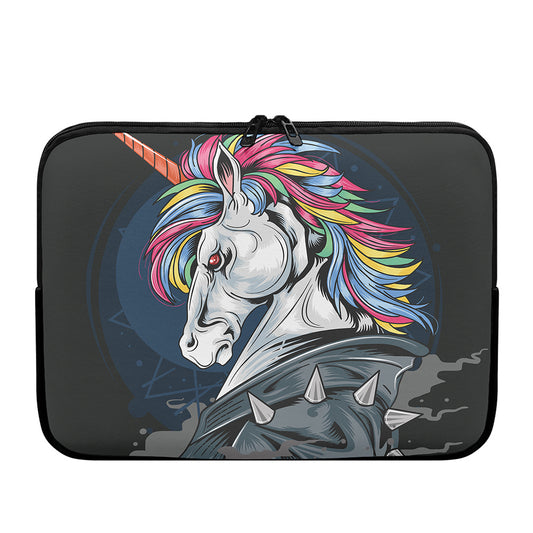 Punk Unicorn Print Laptop Sleeve