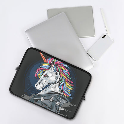 Punk Unicorn Print Laptop Sleeve