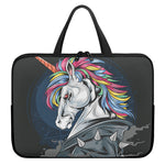 Punk Unicorn Print Laptop Sleeve With Handle