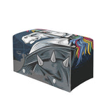 Punk Unicorn Print Leather Tissue Box Cover