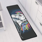 Punk Unicorn Print Long Kitchen Mat