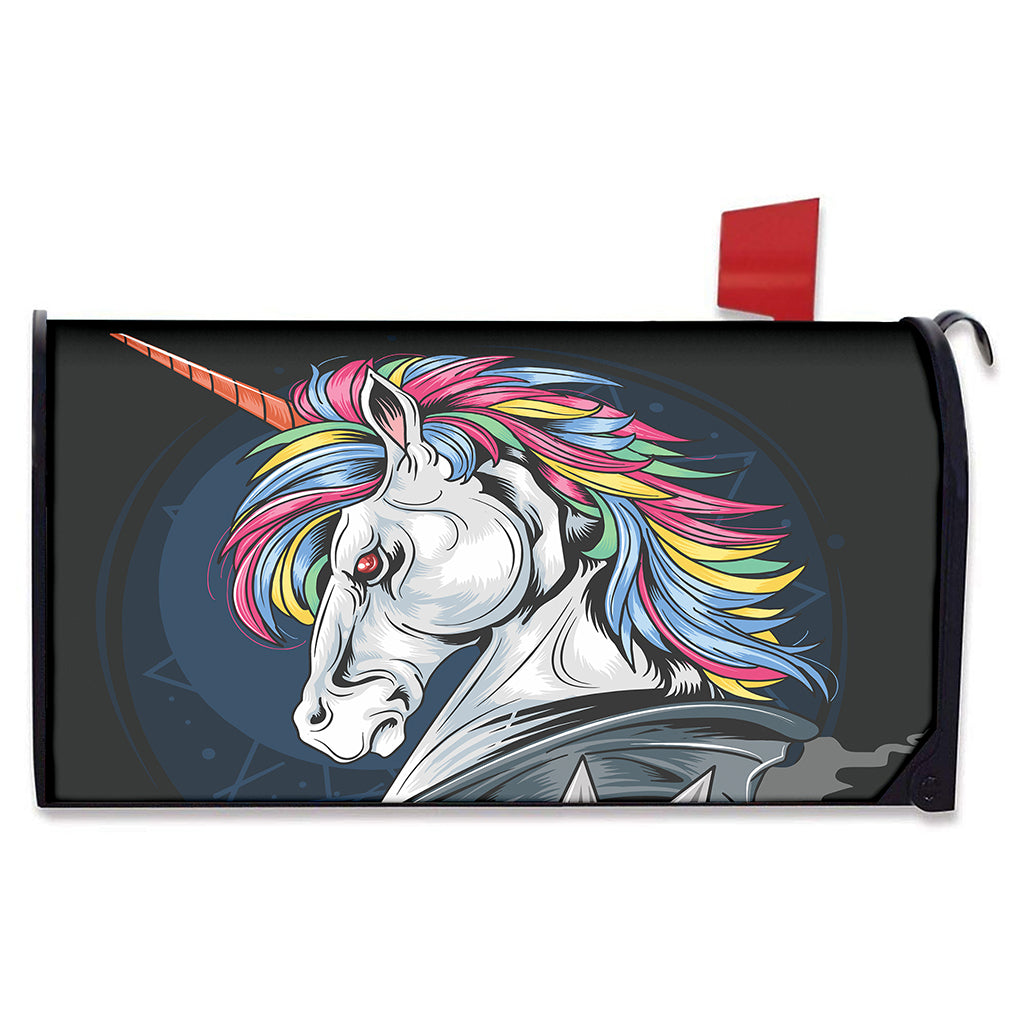 Punk Unicorn Print Mailbox Cover