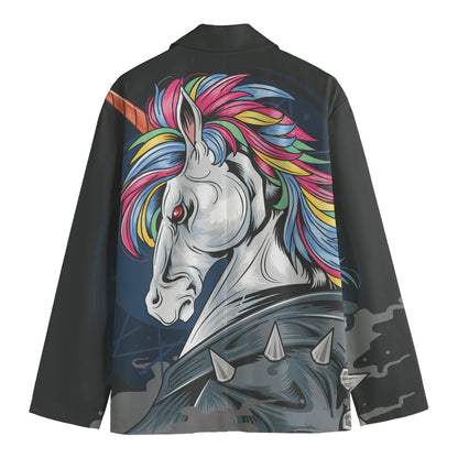 Punk Unicorn Print Men's Blazer
