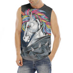 Punk Unicorn Print Men's Fitness Tank Top