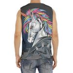 Punk Unicorn Print Men's Fitness Tank Top