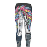 Punk Unicorn Print Men's leggings