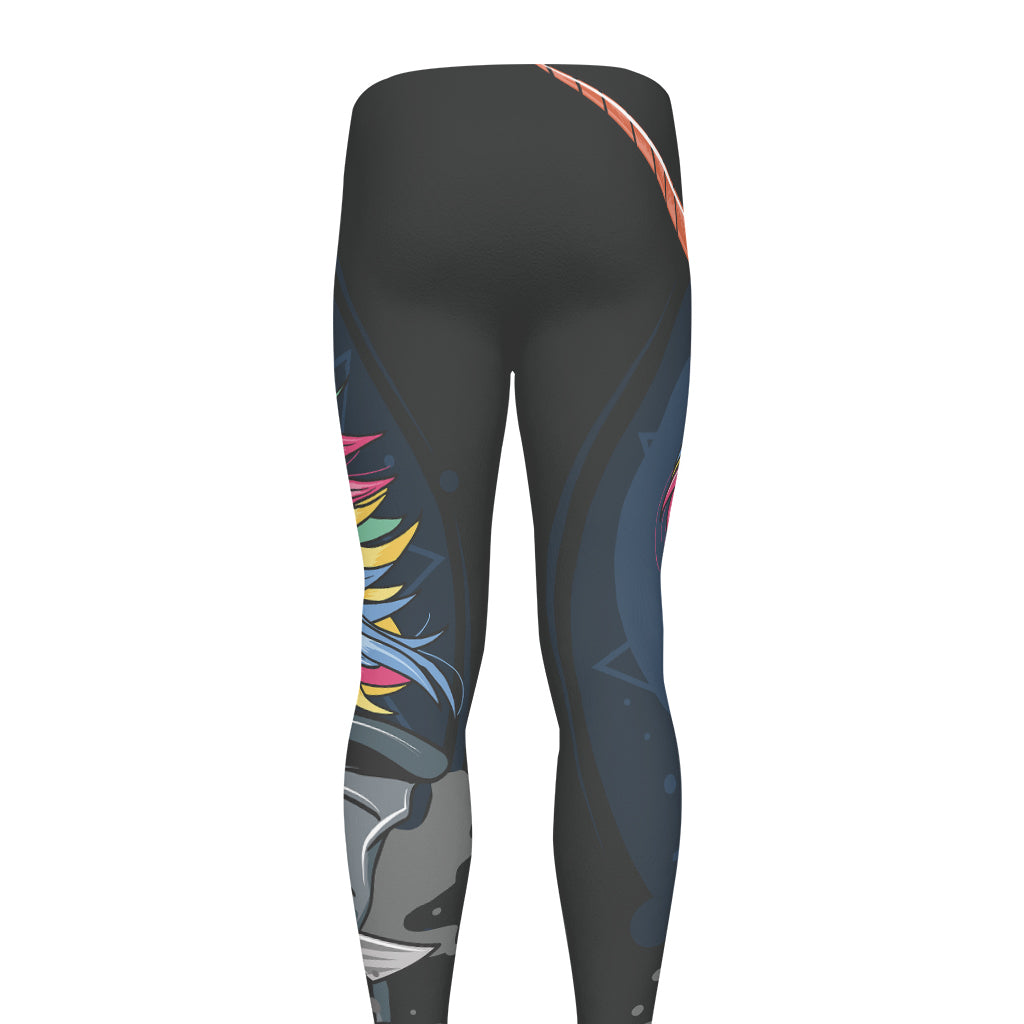 Punk Unicorn Print Men's leggings