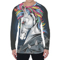Punk Unicorn Print Men's Long Sleeve T-Shirt