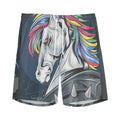 Punk Unicorn Print Men's Athletic Shorts