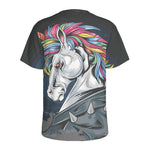 Punk Unicorn Print Men's Sports T-Shirt