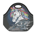 Punk Unicorn Print Neoprene Lunch Bag