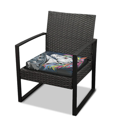 Punk Unicorn Print Outdoor Seat Cushion Cover