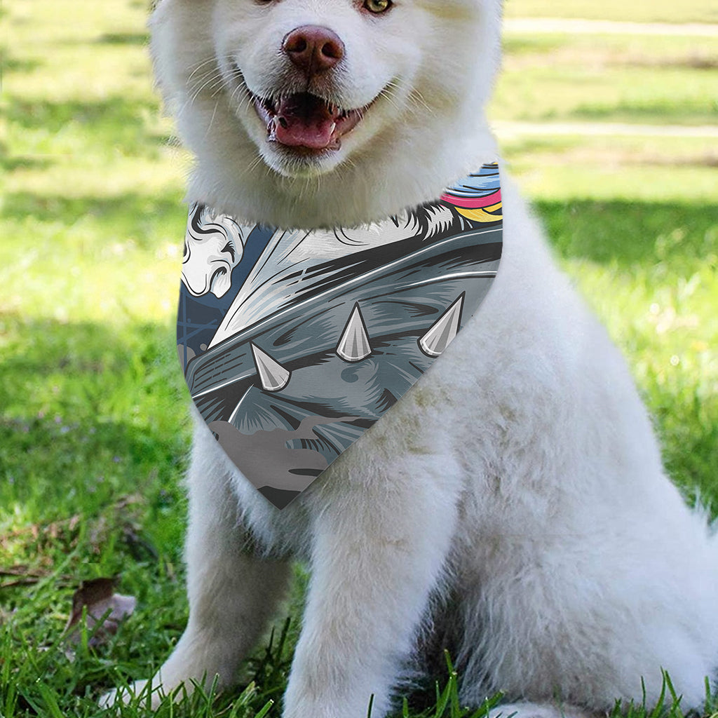 Punk Unicorn Print Over The Collar Dog Bandana