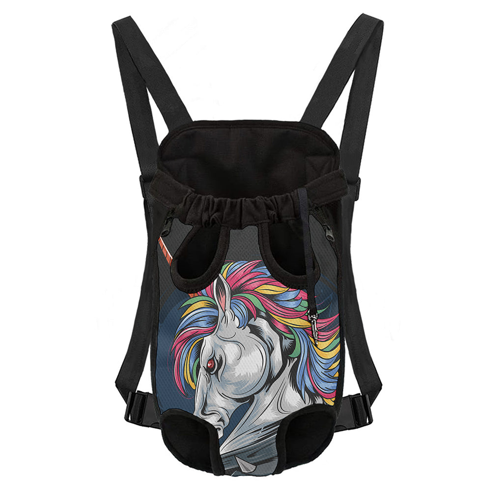 Punk Unicorn Print Pet Carrier Backpack