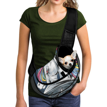 Punk Unicorn Print Pet Sling Carrier