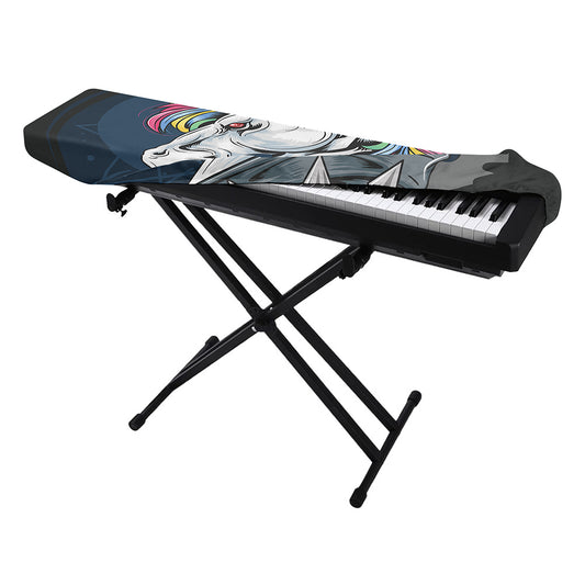 Punk Unicorn Print Piano Keyboard Cover