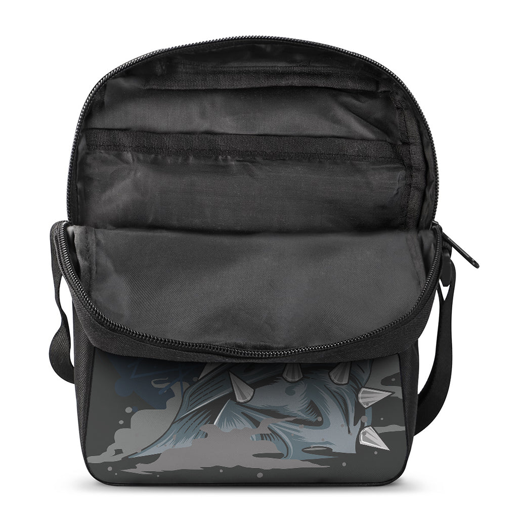 Punk Unicorn Print Rectangular Crossbody Bag