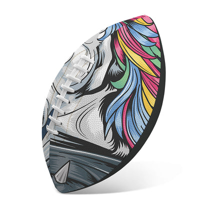 Punk Unicorn Print Rugby Ball