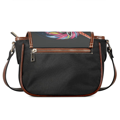 Punk Unicorn Print Saddle Bag