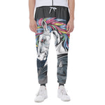 Punk Unicorn Print Scuba Joggers