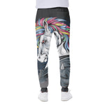 Punk Unicorn Print Scuba Joggers