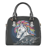 Punk Unicorn Print Shoulder Handbag