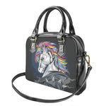 Punk Unicorn Print Shoulder Handbag