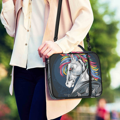 Punk Unicorn Print Shoulder Strap Bible Bag