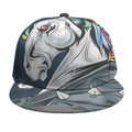 Punk Unicorn Print Snapback Cap