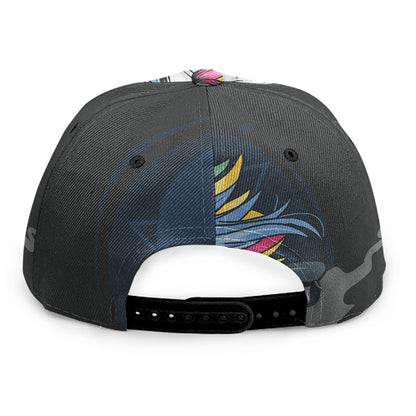 Punk Unicorn Print Snapback Cap