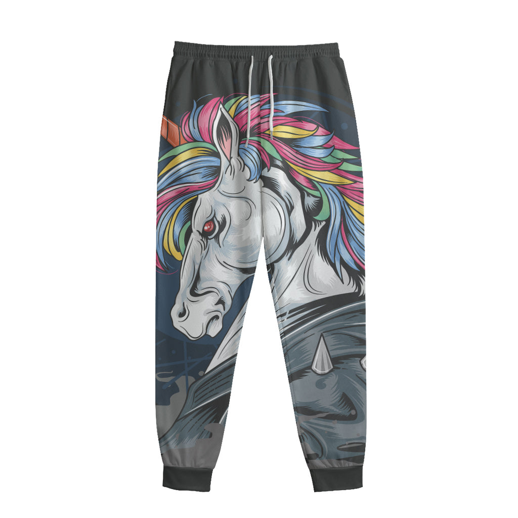 Punk Unicorn Print Sweatpants