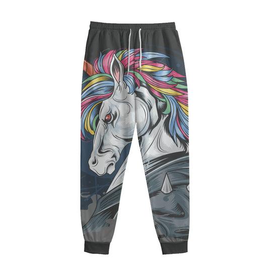 Punk Unicorn Print Sweatpants