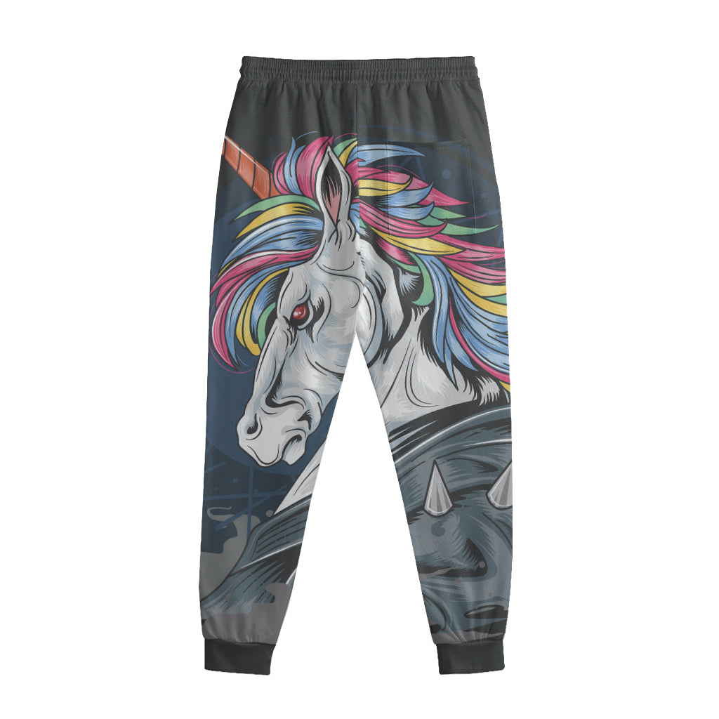 Punk Unicorn Print Sweatpants