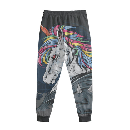 Punk Unicorn Print Sweatpants