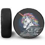 Punk Unicorn Print Tire Cover