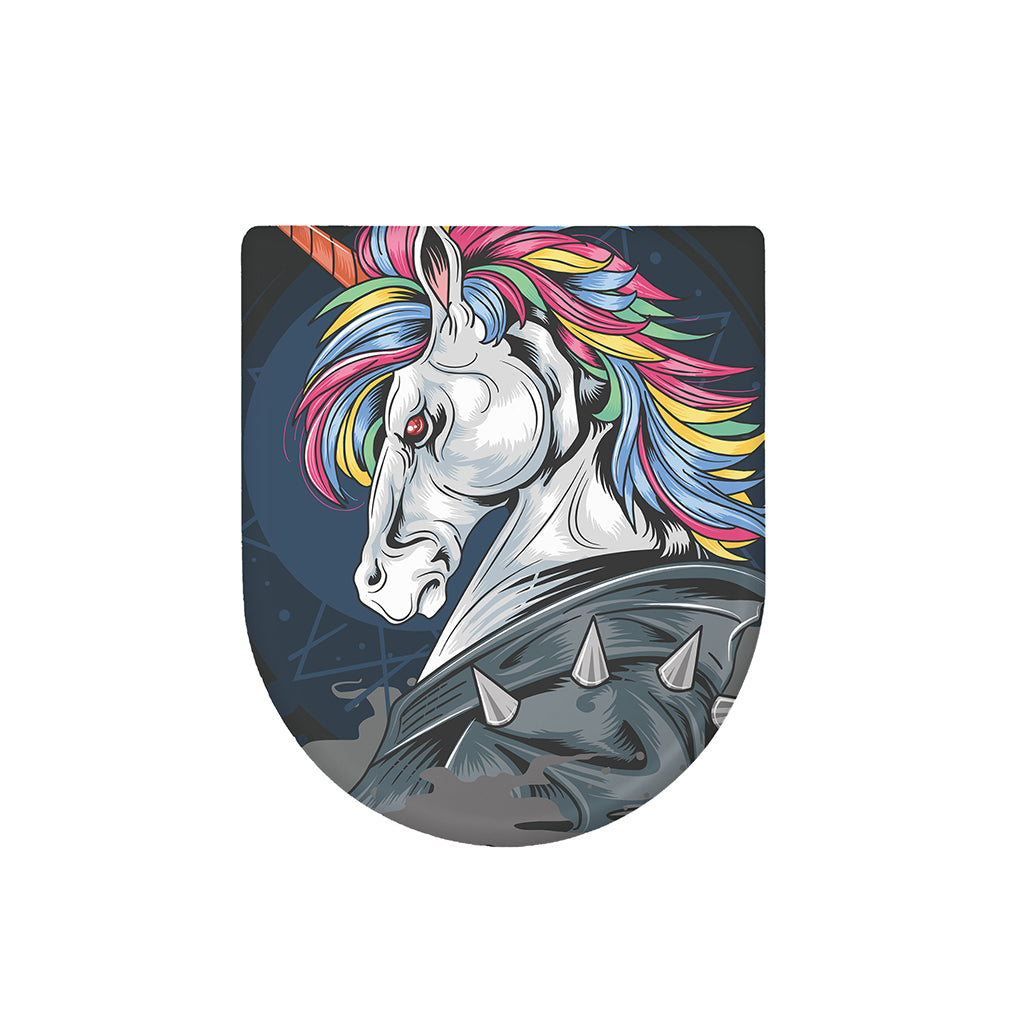 Punk Unicorn Print Toilet Lid Cover