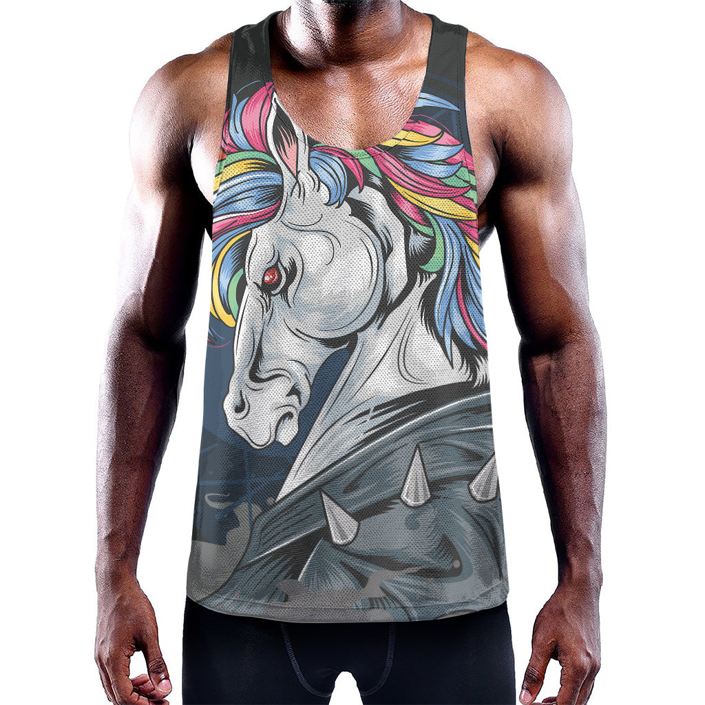 Punk Unicorn Print Training Tank Top