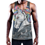 Punk Unicorn Print Training Tank Top