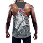 Punk Unicorn Print Training Tank Top