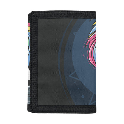Punk Unicorn Print Trifold Wallet