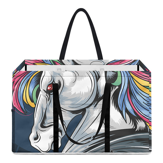 Punk Unicorn Print Utility Tote Bag