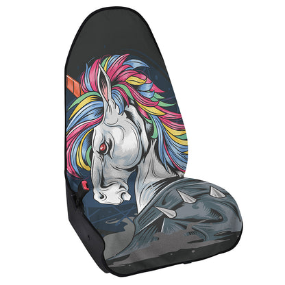 Punk Unicorn Print Waterproof Car Seat Cover