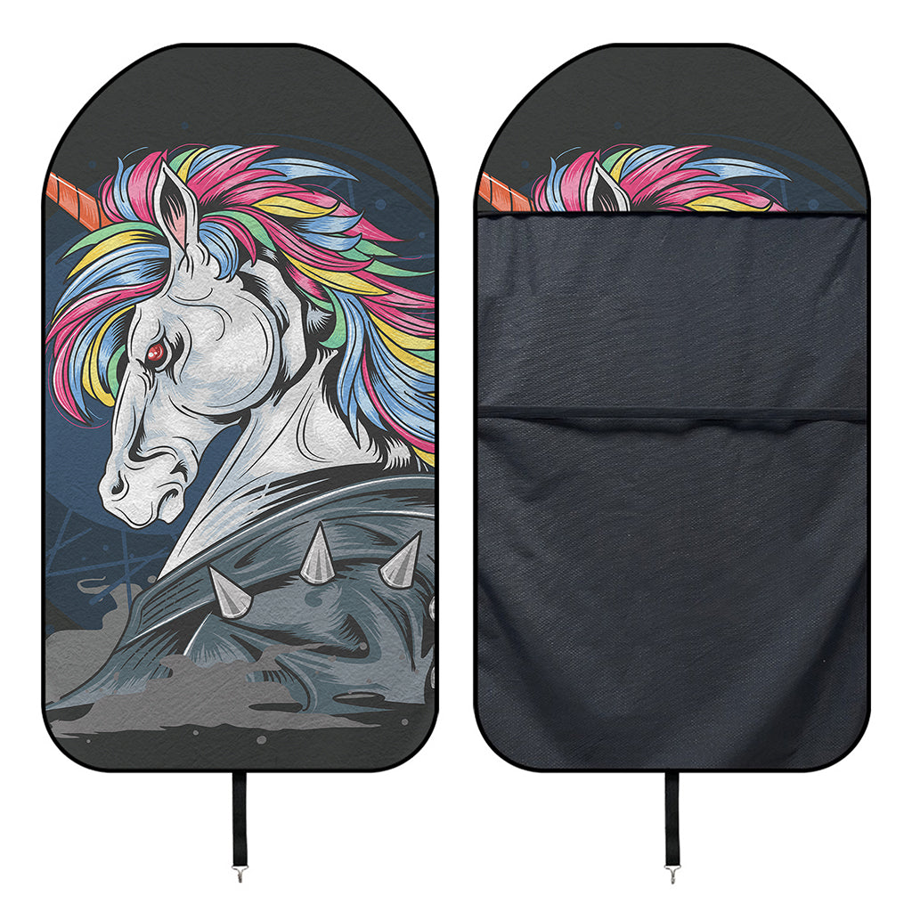 Punk Unicorn Print Waterproof Car Seat Cover