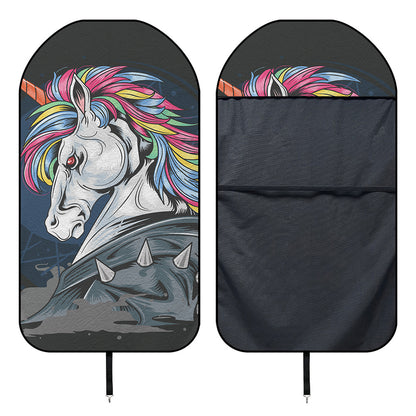 Punk Unicorn Print Waterproof Car Seat Cover