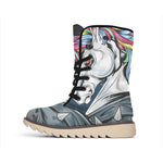 Punk Unicorn Print Winter Boots