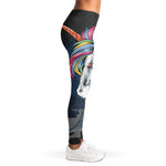 Punk Unicorn Print Women's Leggings