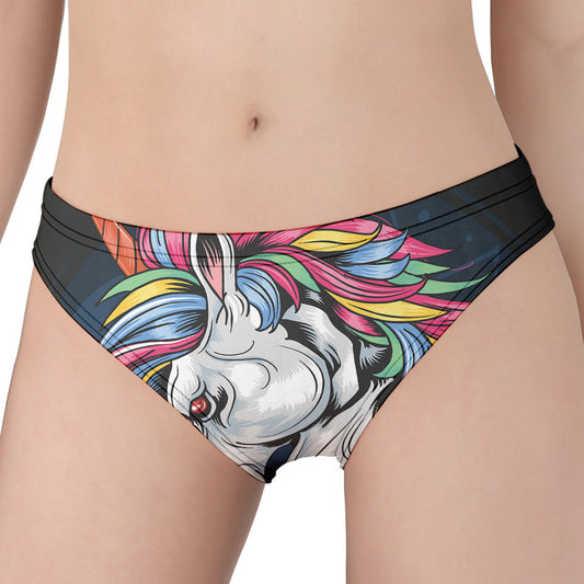 Punk Unicorn Print Women's Panties